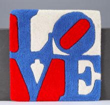 Robert Indiana (1928-2018). CZECH - LOVE - 2006. Tufted wool rug. Printed signature. Numbered "