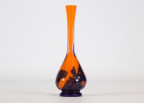 Muller freres Luneville soliflore vase with inclusion