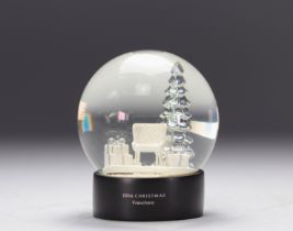 Francfranc. "Christmas" 2016. Snow globe depicting gifts, armchair and silver-plated Christmas tree.