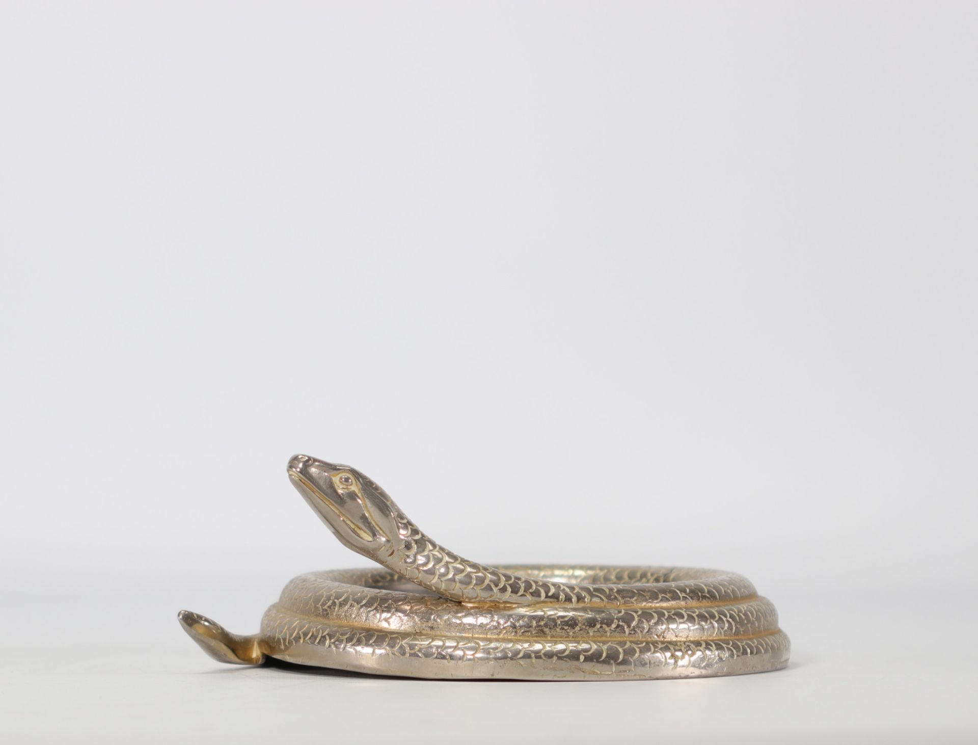 Silver-plated bronze snake-shaped pocket organizer - Bild 2 aus 3