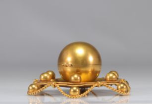 Charles X gilt bronze inkwell - 19th century - France