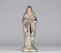 Virgin in eglomised glass from the 19th century