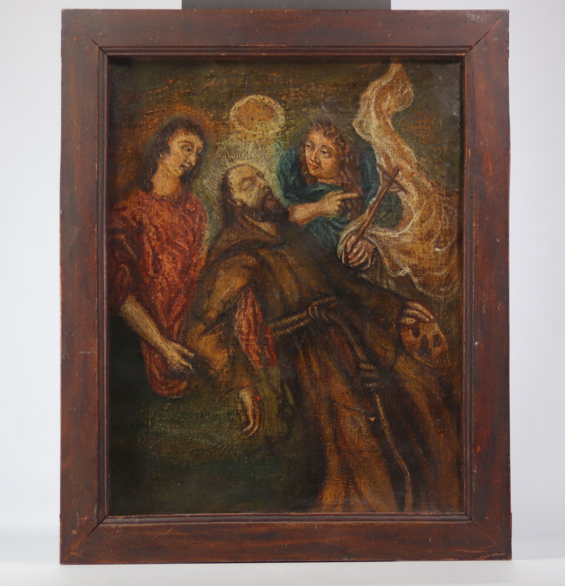 Oil on canvas 17th century religious scene on canvas - Image 2 of 2