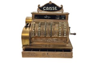 Metal cash register marked National Cash Register