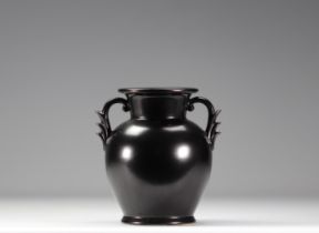 VILLEROY & BOCH Septfontaines, black earthenware vase