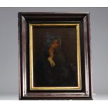 douard Jean Conrad HAMMAN (1819-1888) Painting Oil on canvas mounted on mahogany panel.