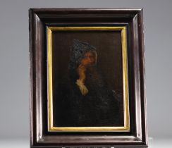 douard Jean Conrad HAMMAN (1819-1888) Painting Oil on canvas mounted on mahogany panel.