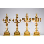 Napoleon III period gilt bronze candelabras (4)