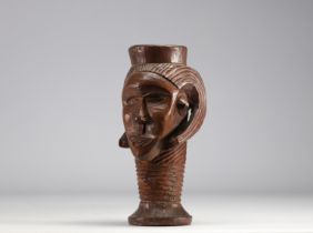 Palm wine cup with horns - Kuba Rep.Dem.Congo , ca 1920.