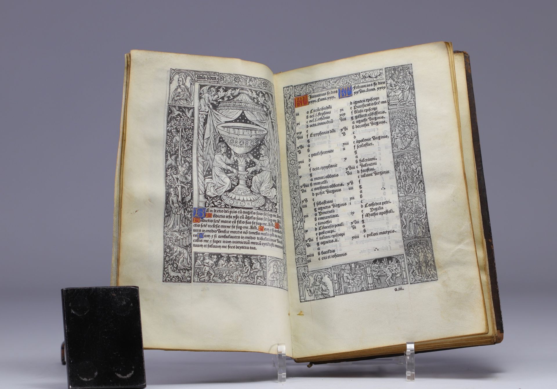 A "Book of Hours" for use in Rome from 1498 - Image 3 of 7