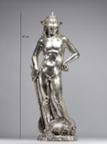 After DONATELLO DAVID Exceptional solid silver proof, height 97 cm, weight 24kg 500