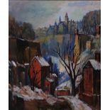 Jean-Pierre THILMANY (1904-1996) Oil on canvas "Ville de Luxembourg - Grund", framed