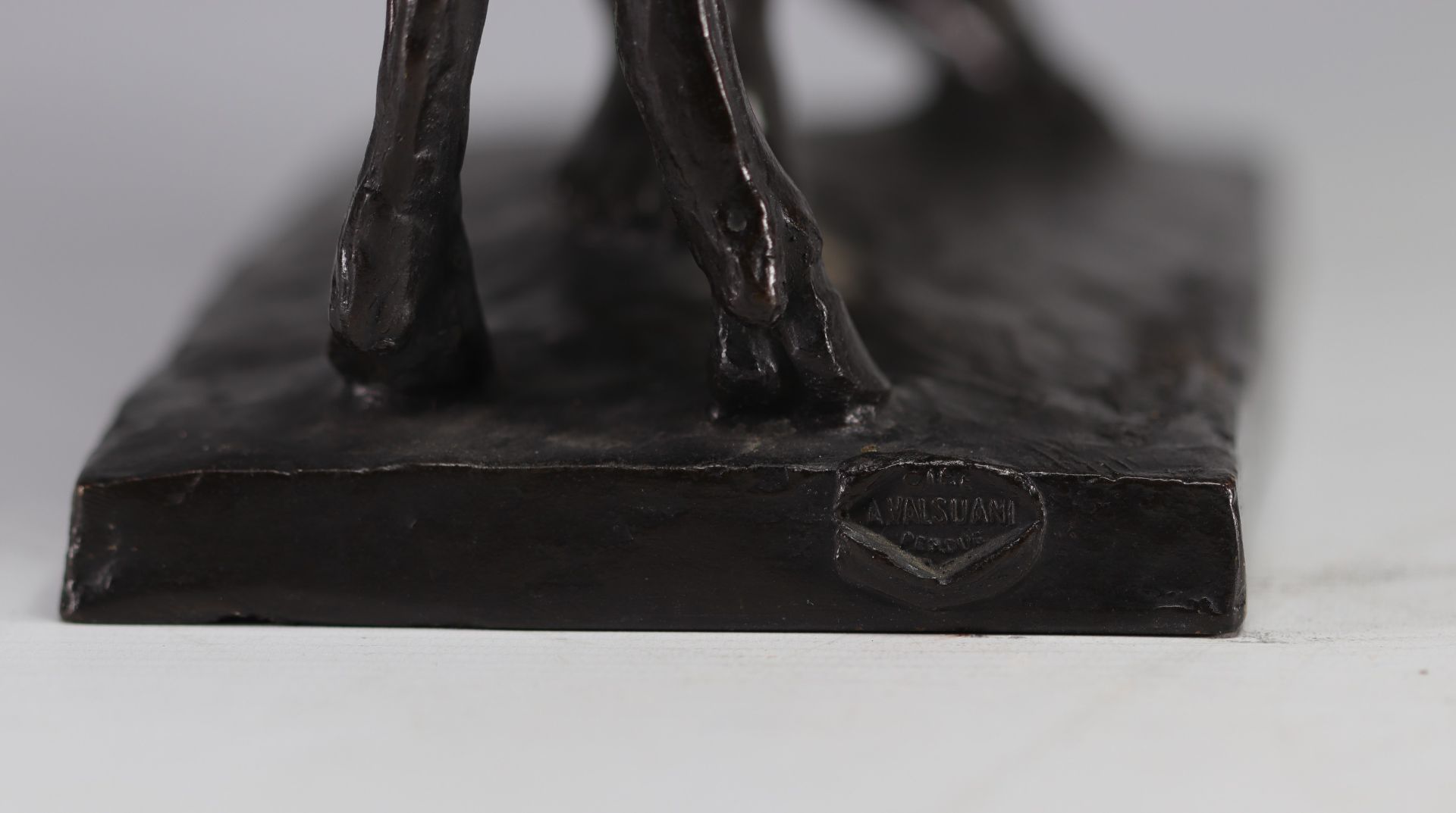 Albert MARQUE (1872 - 1939) Bronze "child and dog" Valsuani founder's stamp - Image 5 of 6