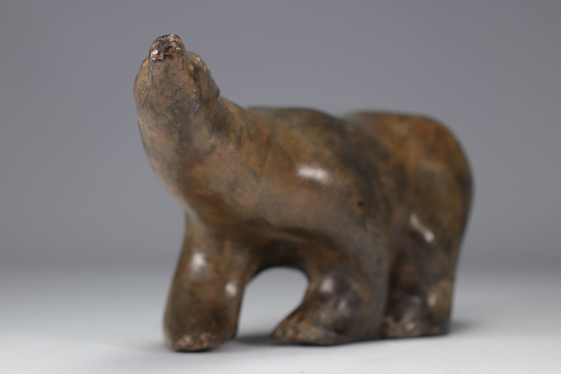 Pierre CHENET Bronze sculpture of a polar bear - Image 3 of 4