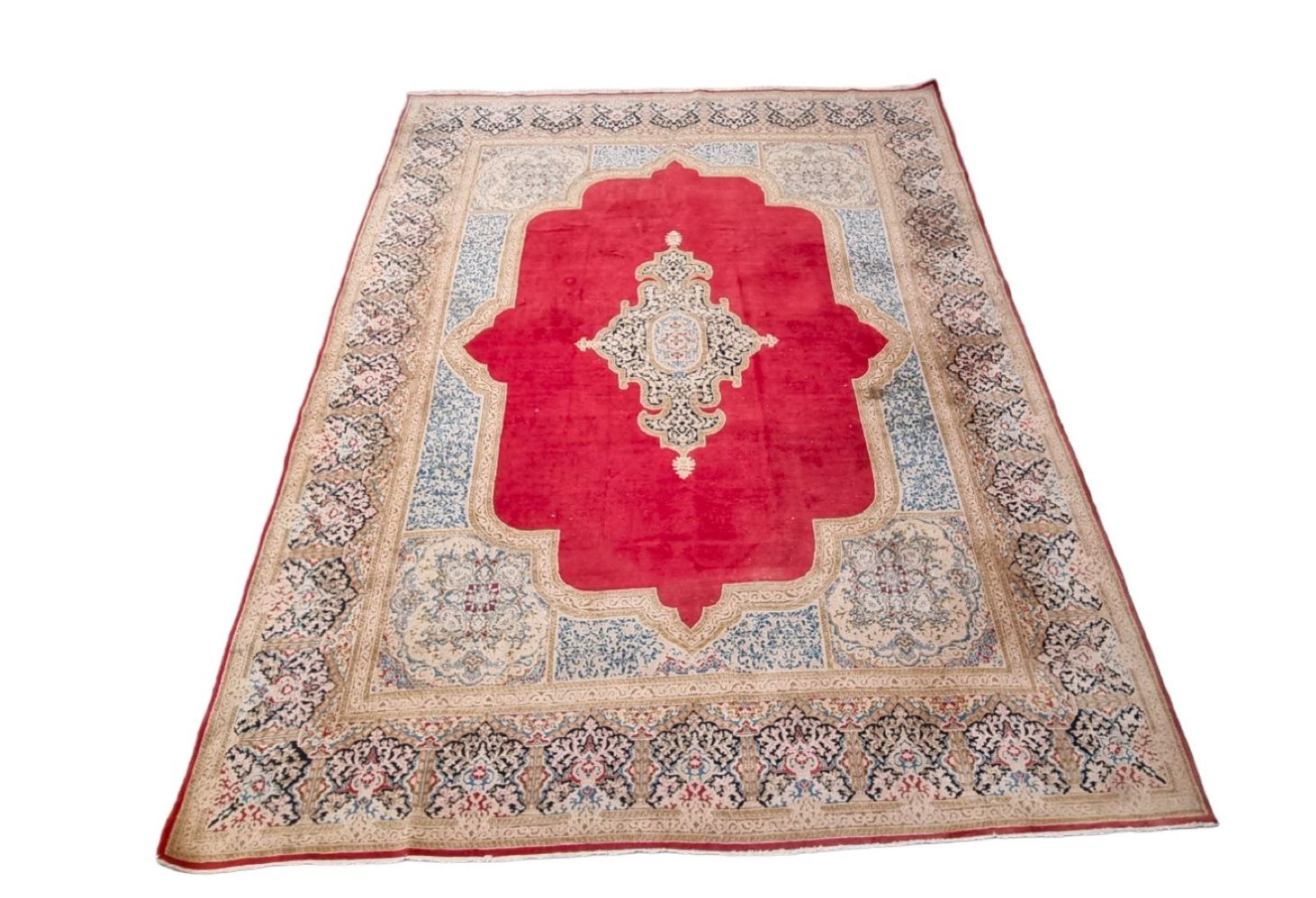 Large oriental wool rug.