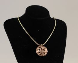 CHRISTIAN DIOR. Fancy necklace and pendant