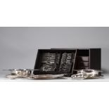 CHRISTOFLE menagere filet coquille pattern with cutlery and serving dishes