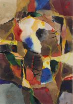 Alfred STEINMETZER (1918-2007) Abstract gouache composition "Autumn 1974"