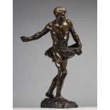 Henri Desire GAUQUIE (1858-1927) Bronze sculpture "The Sower".