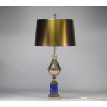 MAISON CHARLES Gilt bronze and brass table lamp depicting a fruit