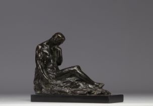 Jules Etienne BERCHMANS (1883-1951) Lost wax "reclining nude" bronze from Brussels (BE)