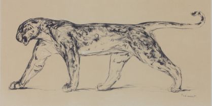 Auguste TREMONT (1892-1980) Lithograph "Panther"
