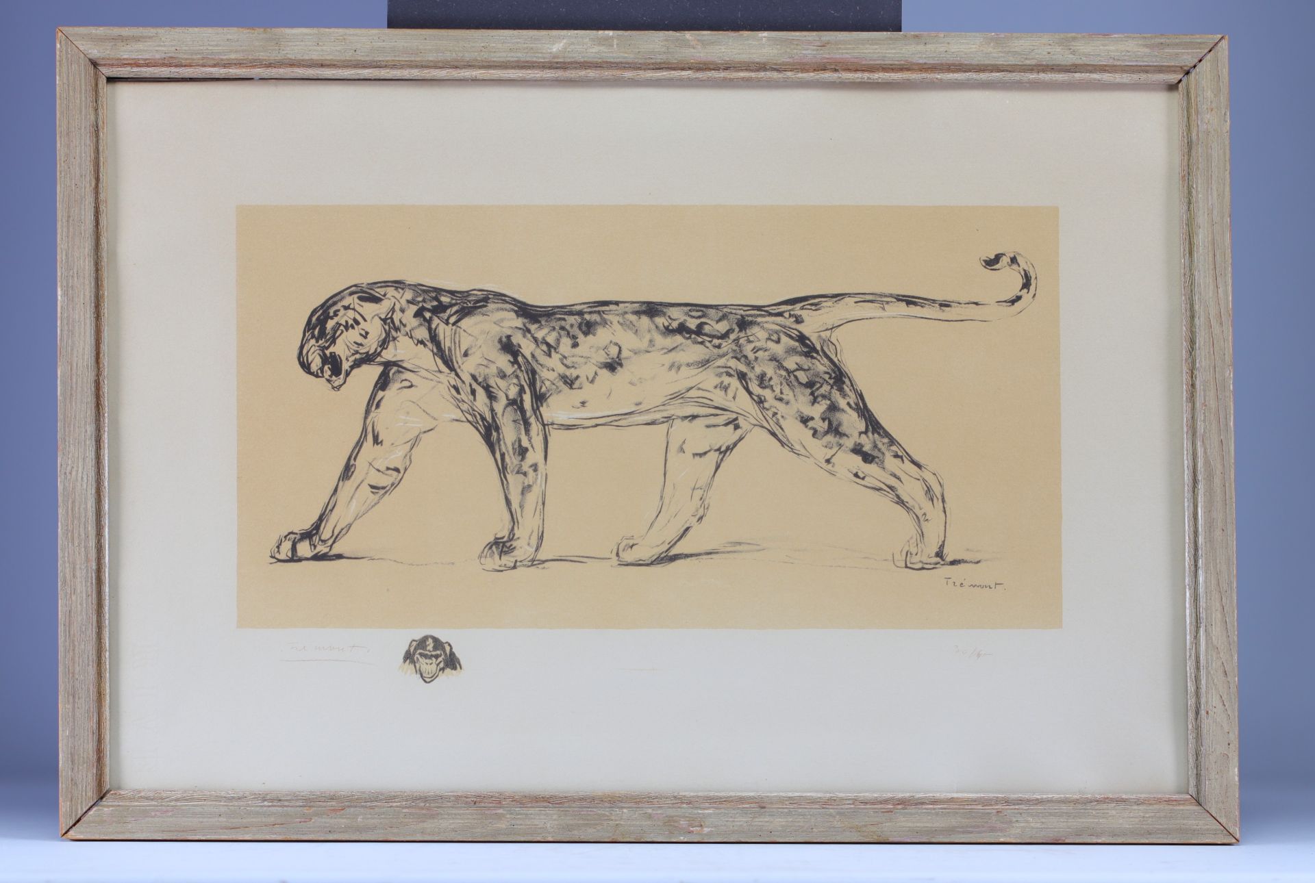 Auguste TREMONT (1892-1980) Lithograph "Panther" - Image 2 of 2