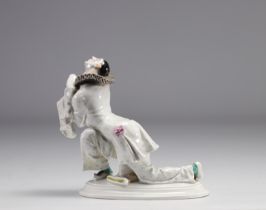 Pierrot character from "Ballet russe" Meissen porcelain, Designed by Paul Scheurich, 1912, model no.