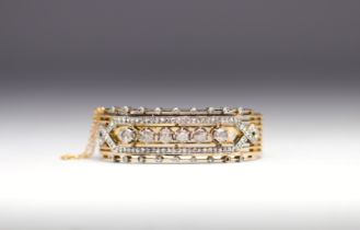 Bracelet in 18k pink and white gold and diamonds (103 stones for a total weight of 5.40 carats).