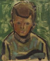 Paul PERMEKE (1918-1990) Huile sur toile "portrait de jeune garcon"