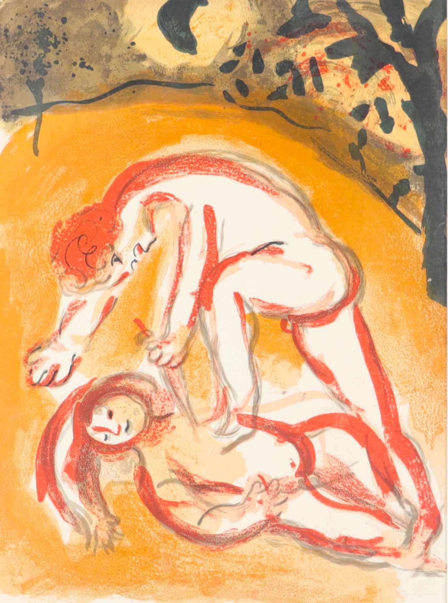 Marc CHAGALL (1887-1985) Lithograph "Cain and Abel"