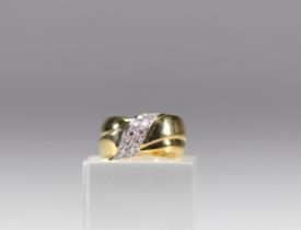 18k gold and diamond ring by Leo PIZZO. WEIGHT 12 GR