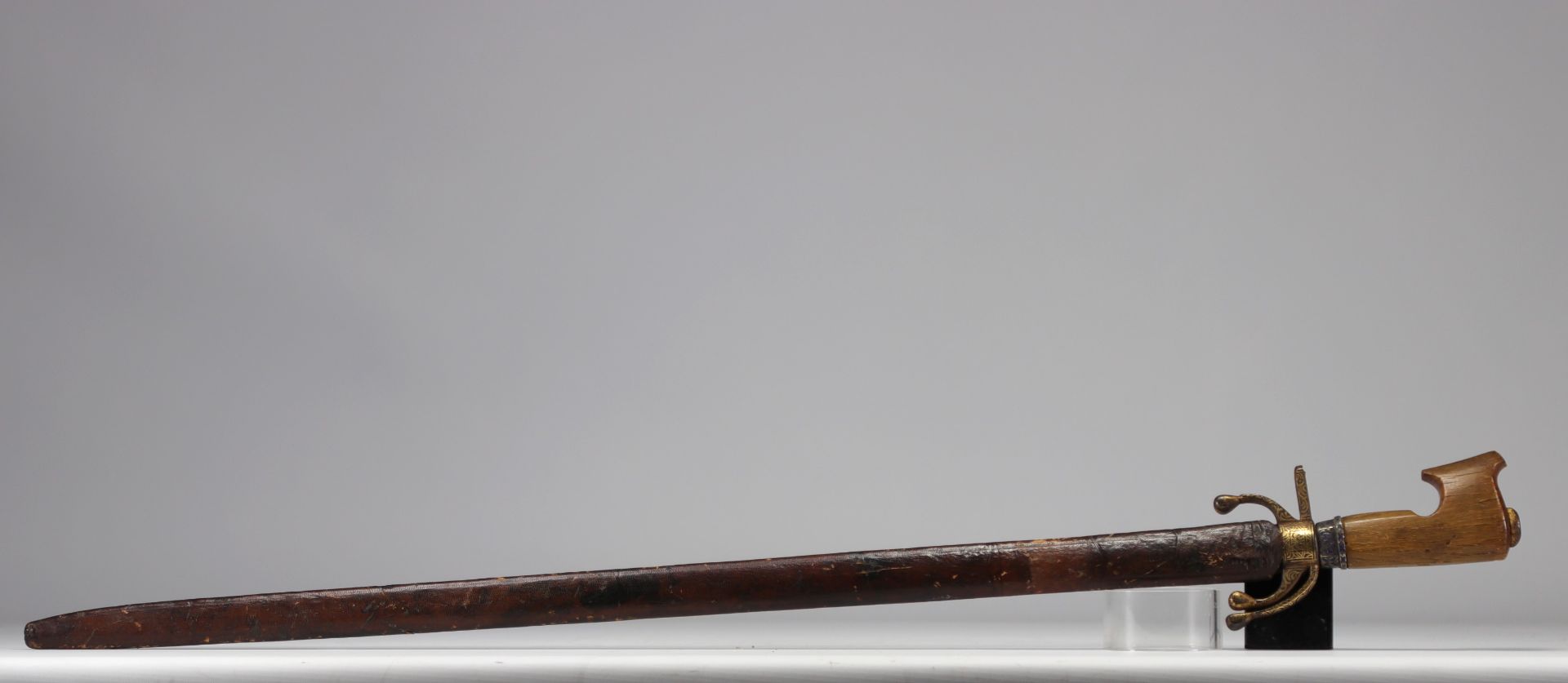 Gilded oriental sword with enamel and horn from the 1900s - Bild 4 aus 5