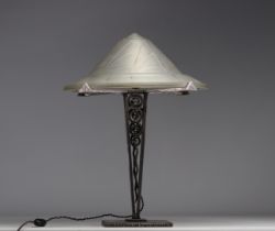 Art Deco table lamp signed Noverdy France.