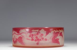 Galle Emile large multi-layered glass bowl decorated with rowan trees