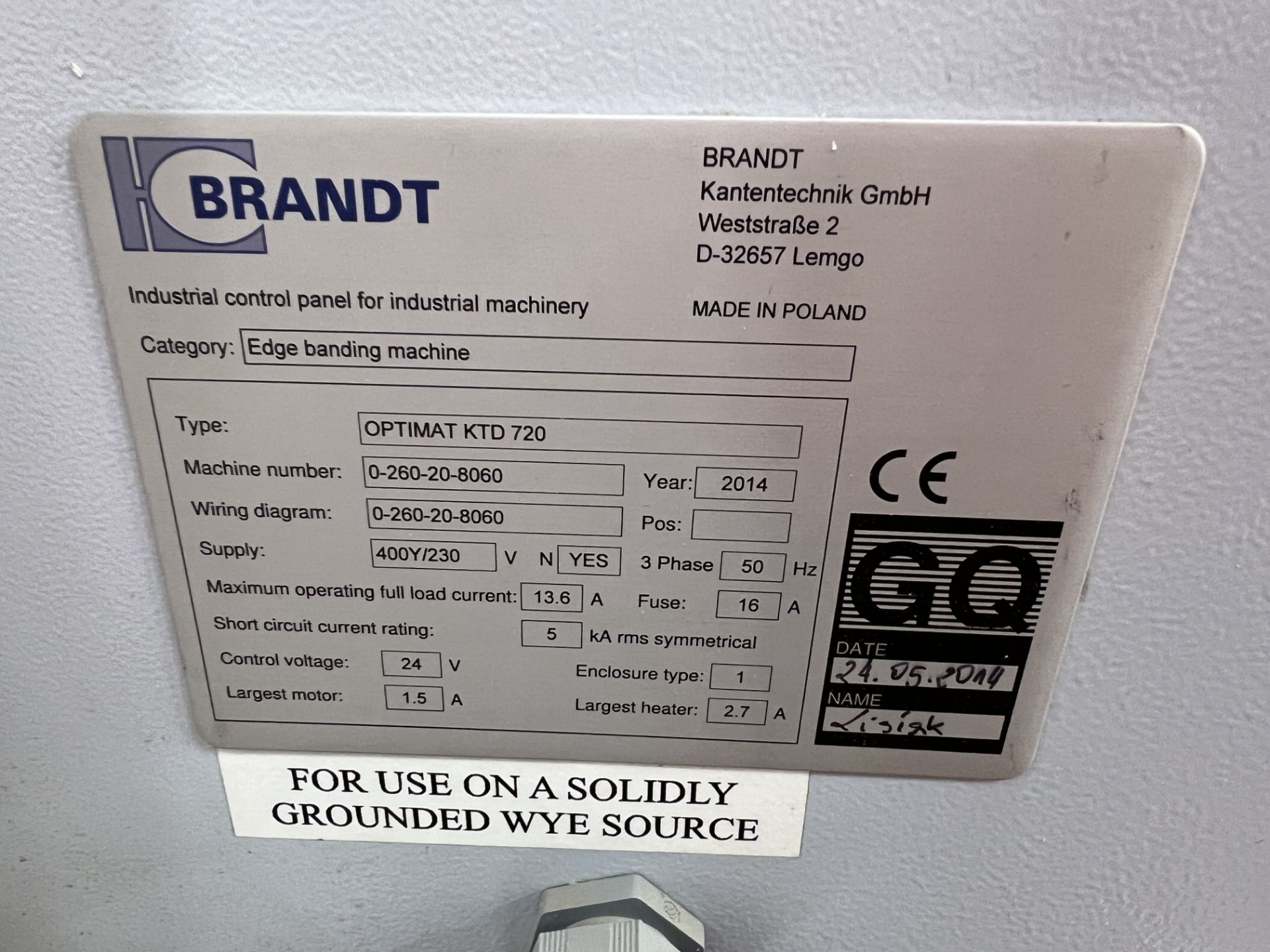 Brandt Optimat KTD720 Edgebander workpiece thickness 10 - 55 mm, Edge thickness 0,5 - 3 mm x up to - Image 9 of 10