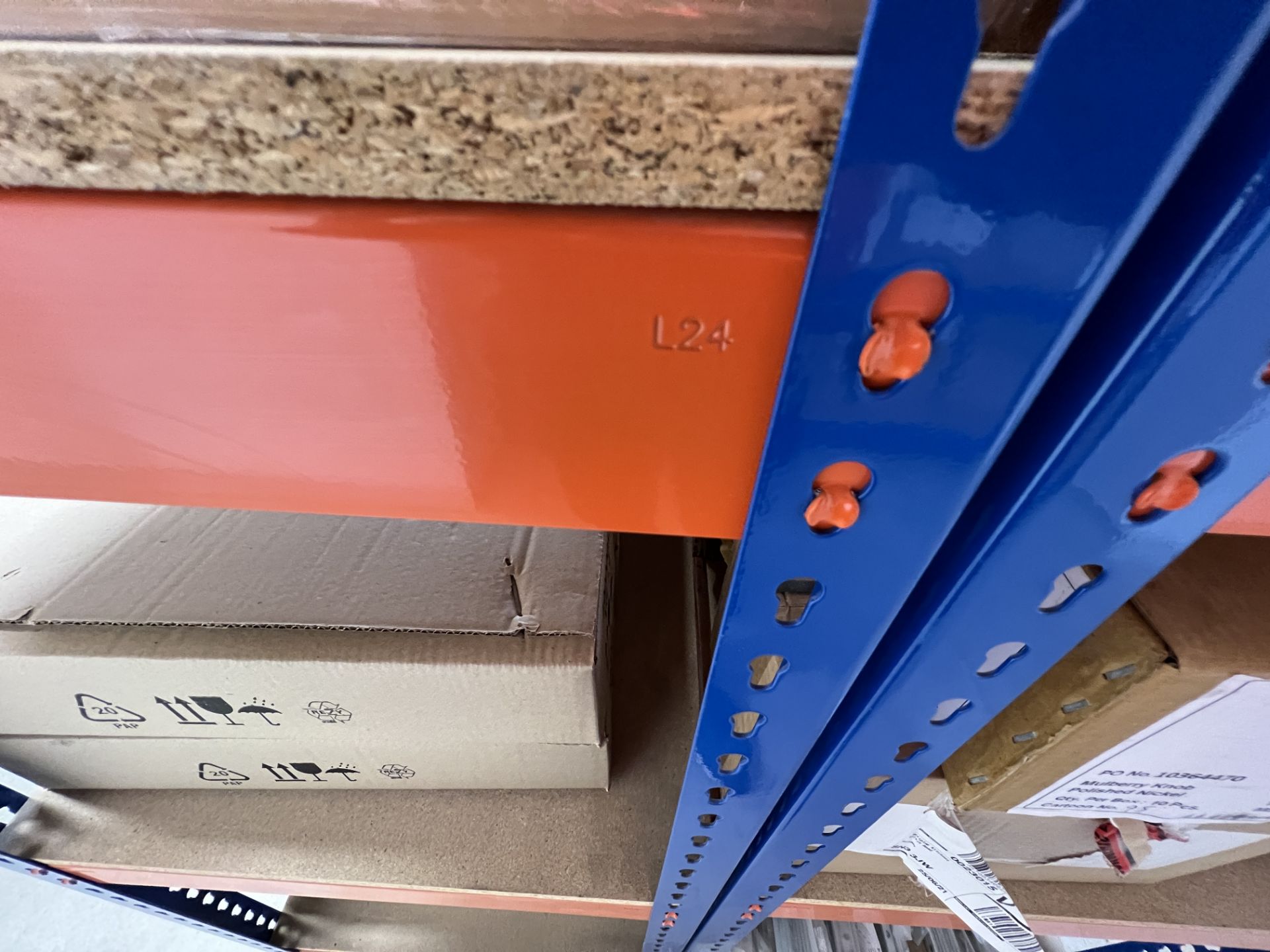 Rapid Racking light duty adjustable shelving with chipboard shelve inserts, consisting od LA72 and - Image 4 of 6