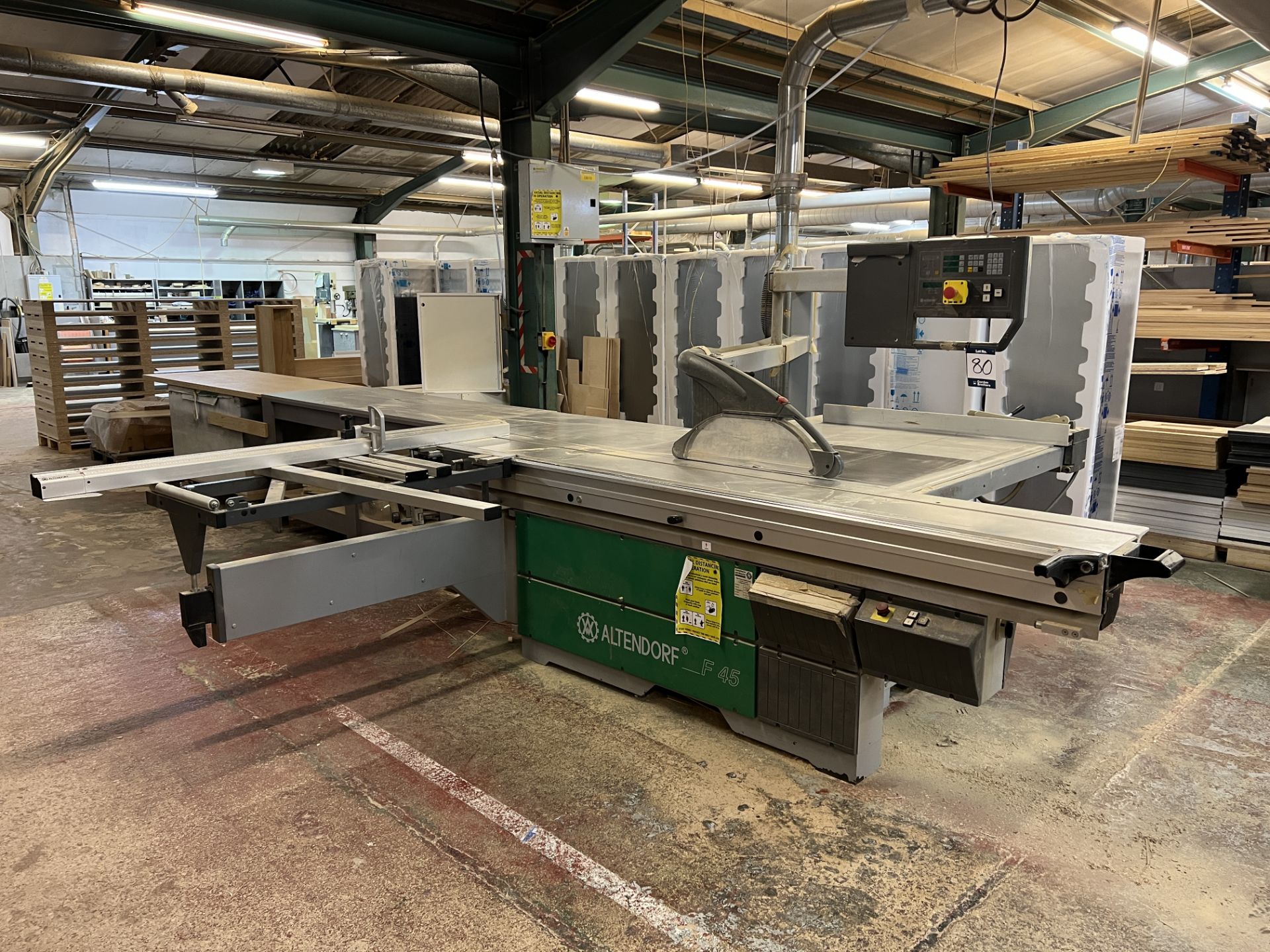 Altendorf Elmo F45 sliding table panel saw, table size 2m x 2.5m, sliding table length, trolley - Image 4 of 9