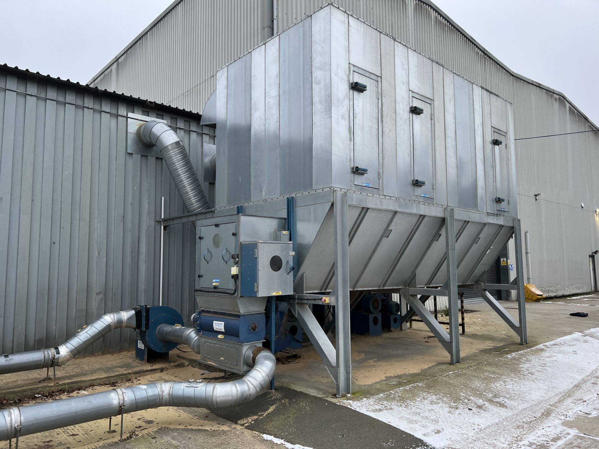 Dust Pollution Systems steel fabricated dust extraction collection system complete with hopper (c.4m - Image 2 of 14