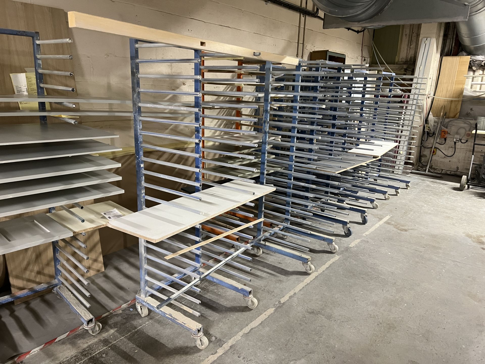 28 x Multi arm drying trolleys, approx. size 570mm x 550mm x 1.88m, location Manor Building - Image 2 of 4