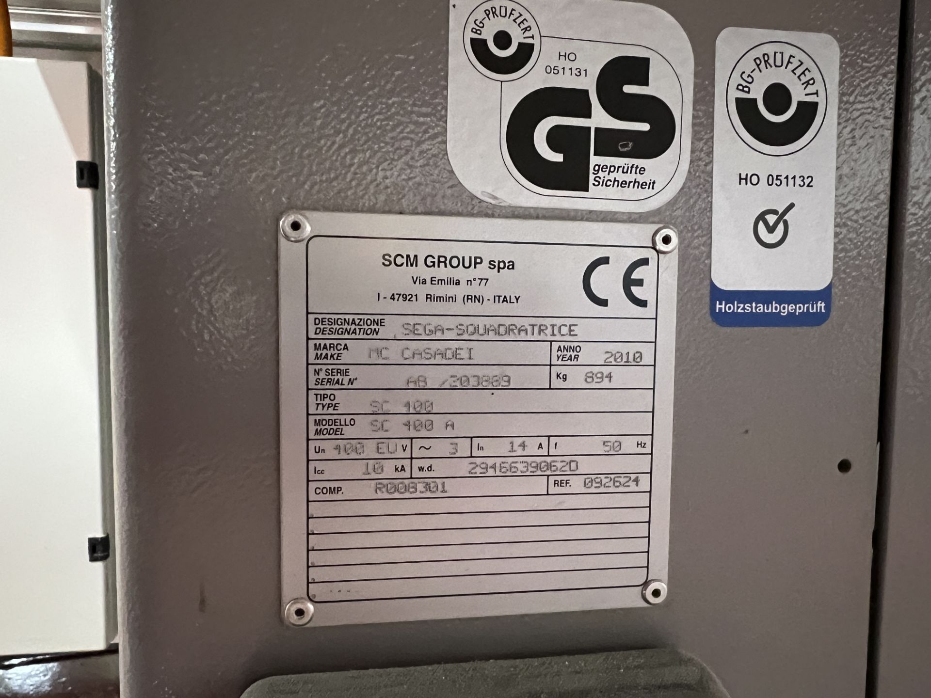 SCM / Casadei SC 400A table panel dimensioning saw with rise, fall, tilt table with electric - Image 9 of 11