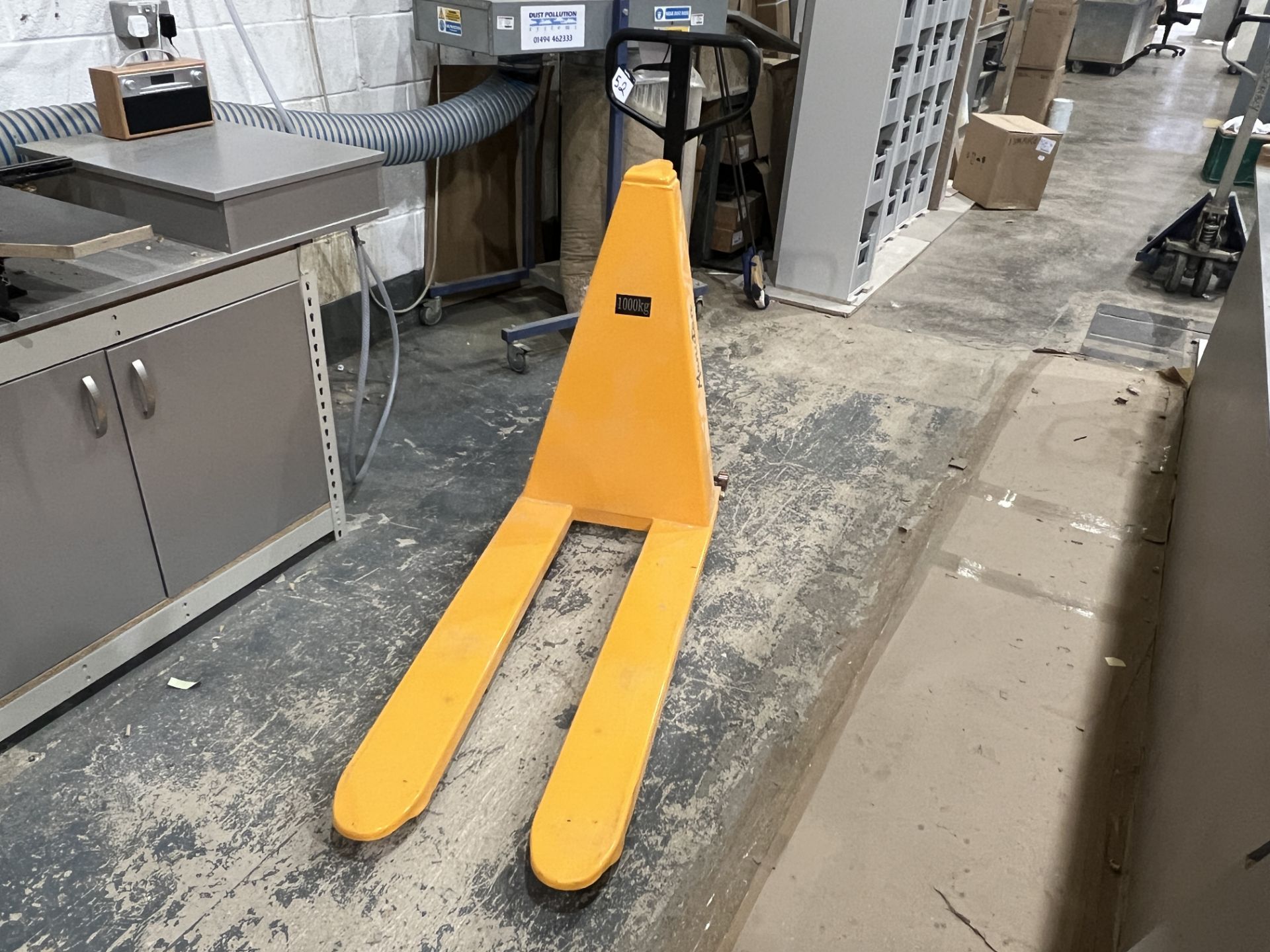 Manutan A107145 high lift (800mm) pallet truck, 1000 kg capacity, S/No.15102-46, DOM 2021,