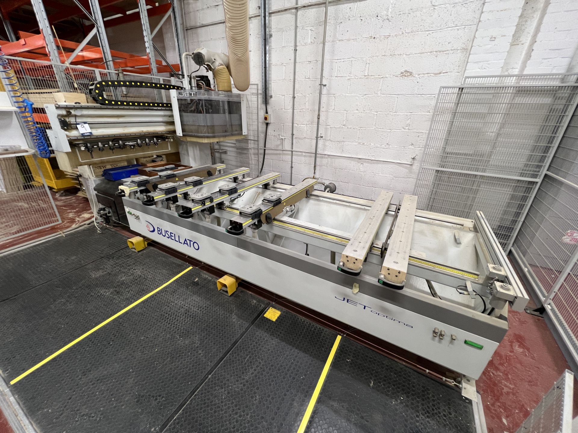 Busellato Jet Optima C1 machining centre fitted with Router head, 8 - position tool changer, - Image 2 of 13
