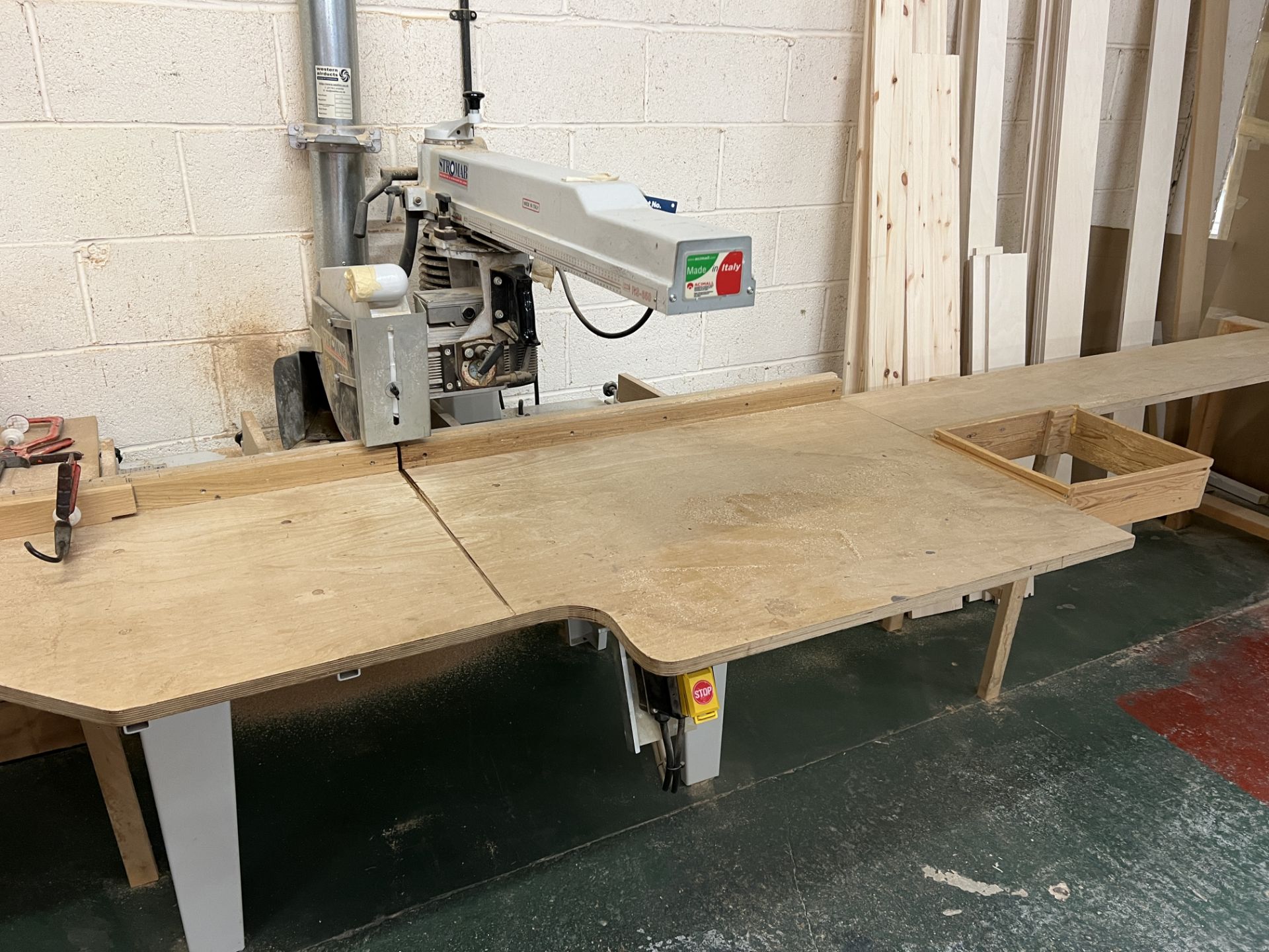 Stromab RS650 S radial arm saw crosscut capacity 650 mm, depth of cut at 45°, crosscut capacity at - Image 2 of 7