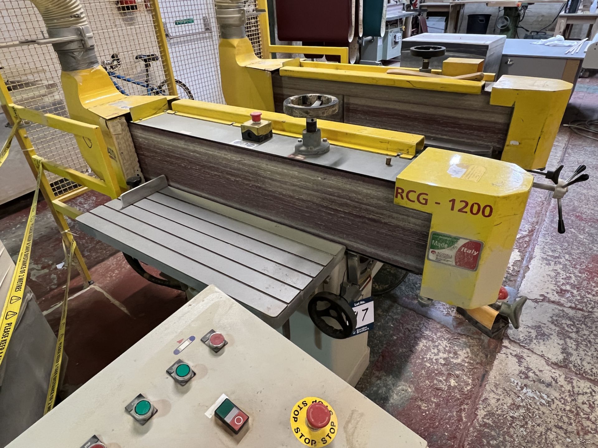 Volpato - Lasm RCG-1200 double sided wide belt box sander, belt speed 26 metres second with 920mm - Image 5 of 9