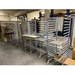 28 x Multi arm drying trolleys, approx. size 570mm x 550mm x 1.88m, location Manor Building