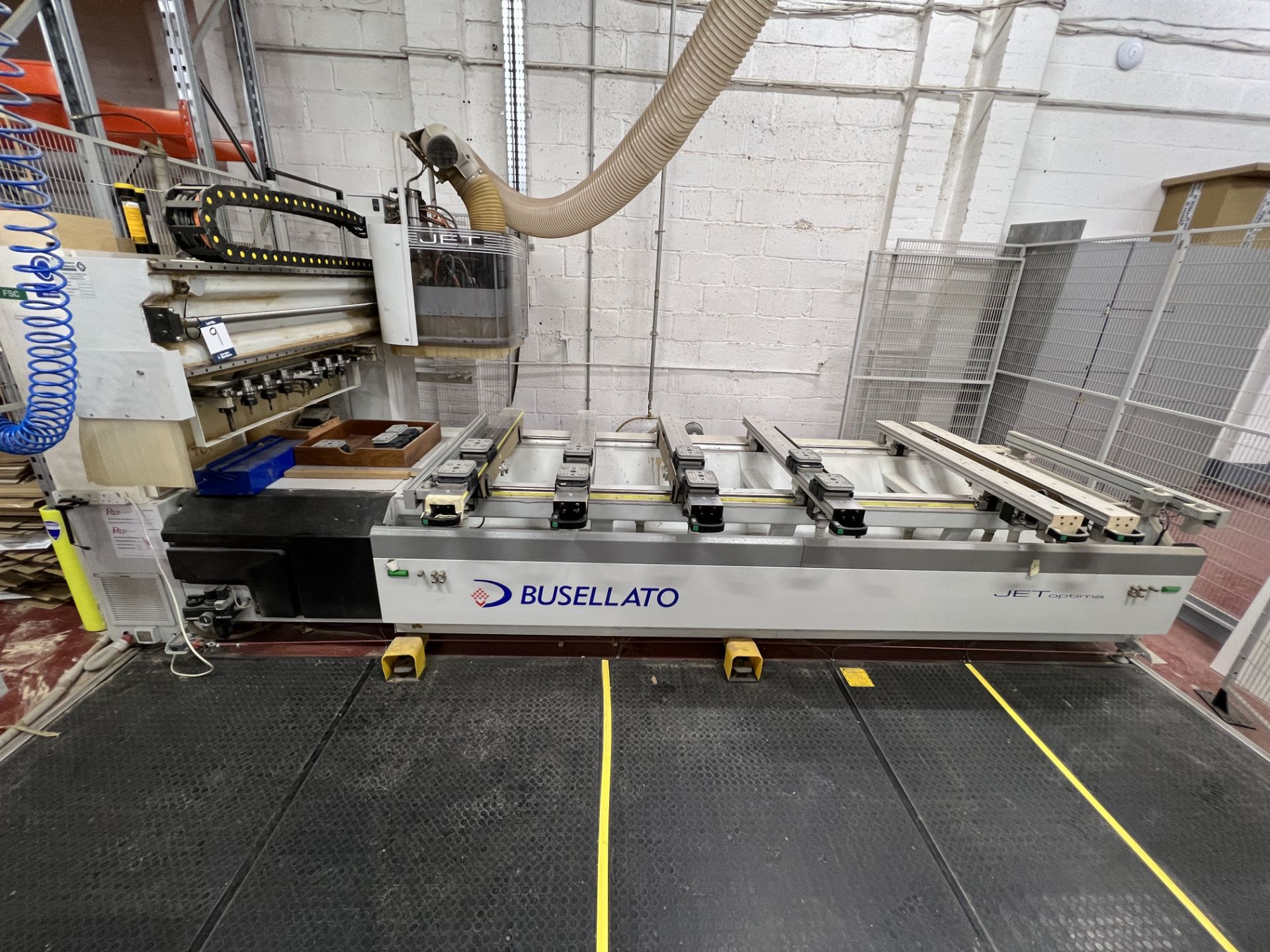 Busellato Jet Optima C1 machining centre fitted with Router head, 8 - position tool changer, - Image 3 of 13