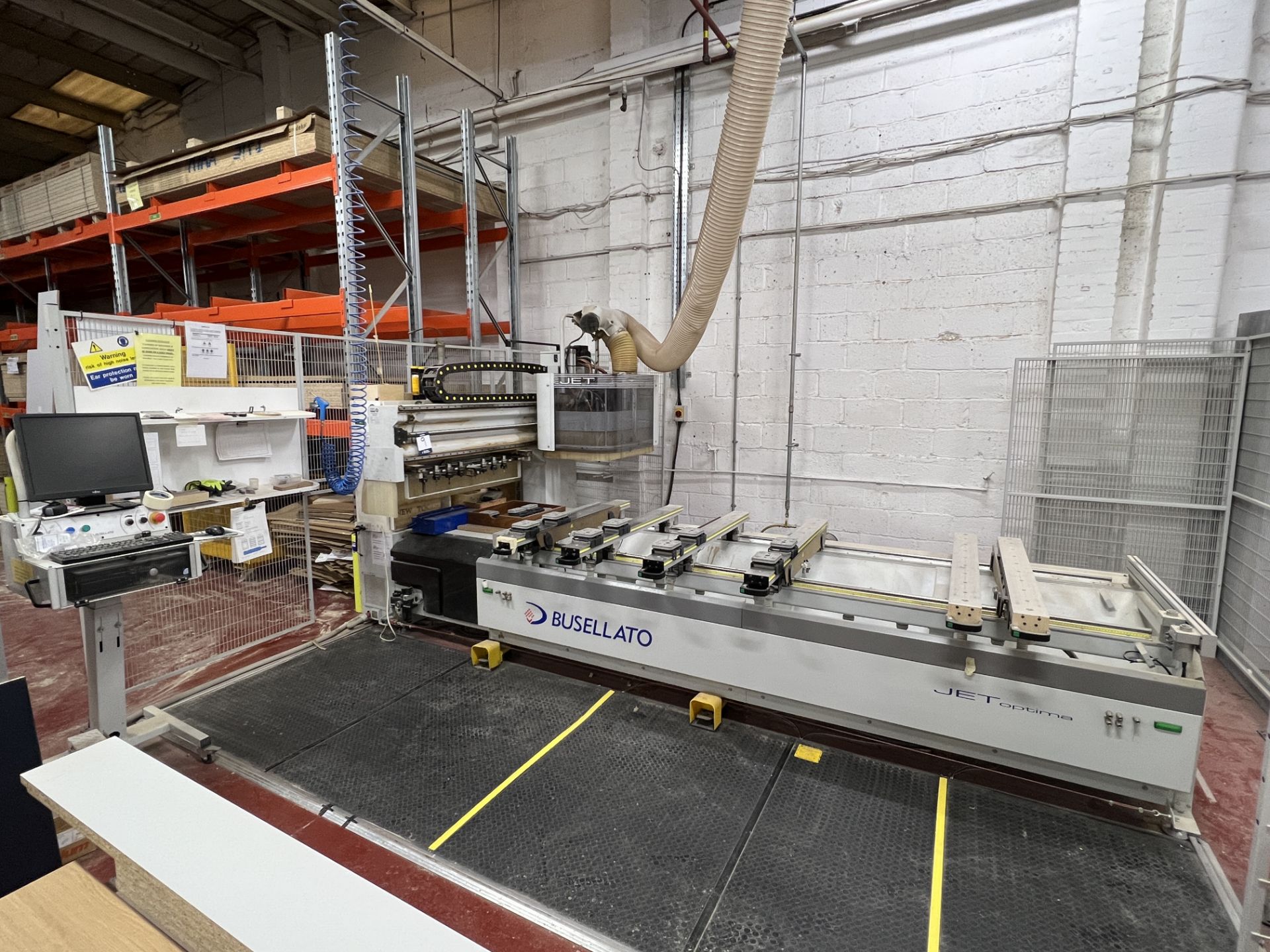 Busellato Jet Optima C1 machining centre fitted with Router head, 8 - position tool changer,