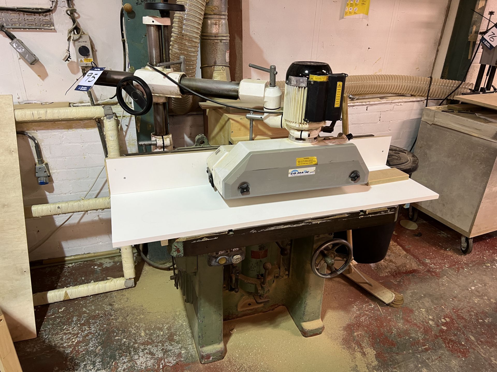 Wadkin SC1X spindle moulder fitted with Co-Matic AF48 powered feeder head 380-440 volts, S/No.