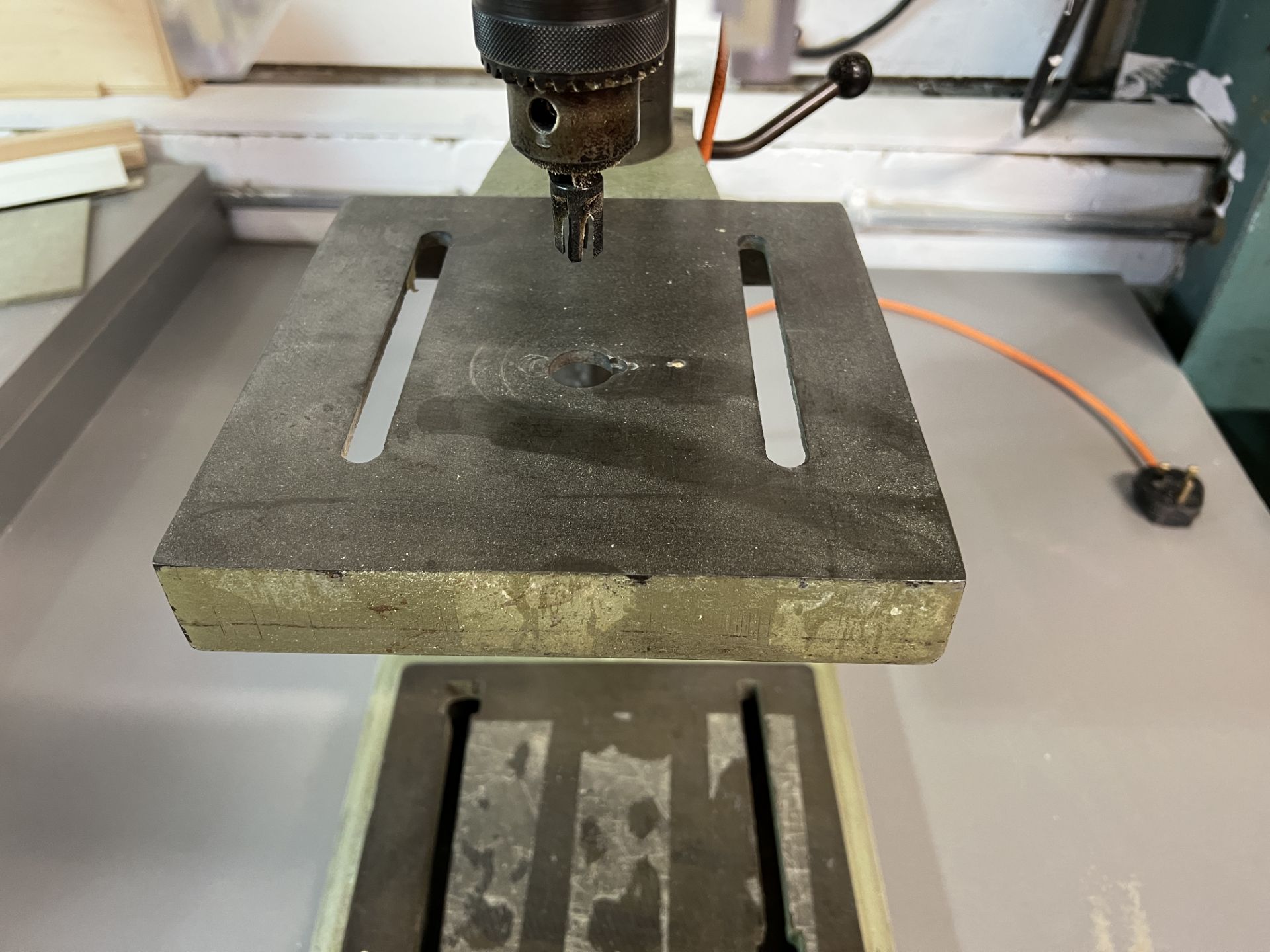 Startrite Mercury MK II bench top pedestal drill with 215mm x 220mm rise and full work table, 10 - Image 3 of 8